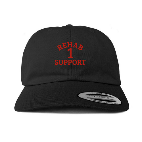 Rehab Support 1, a Black Printed Classic Baseball Cap