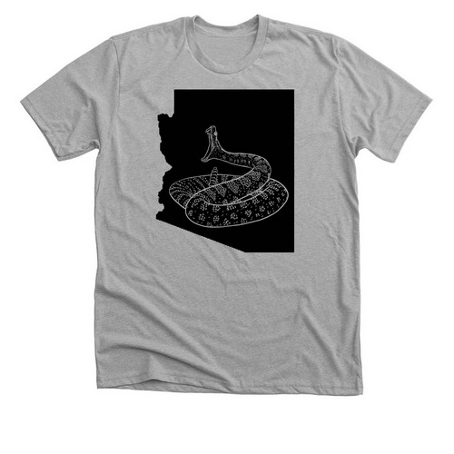 ARIZONA RATTLESNAKE, a Athletic Heather Premium Unisex Tee