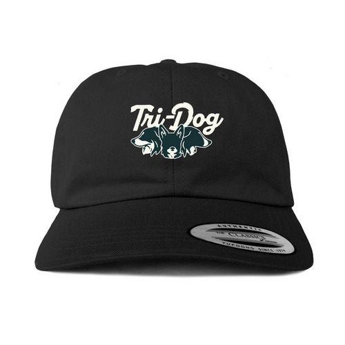 Tri-Dog Hats, a Black Printed Classic Baseball Cap