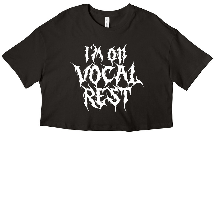Vocal Rest Tee 2.0, a Black Women?s Cropped Cotton Tee