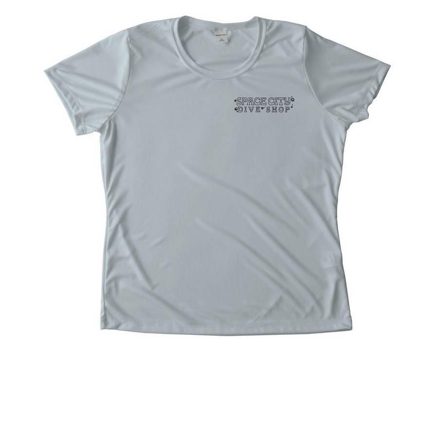 The Houston Dry, a Silver Women's Performance Tee