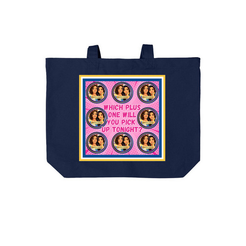 NP Book Tote, a River Blue Navy Cotton Canvas Tote Bag