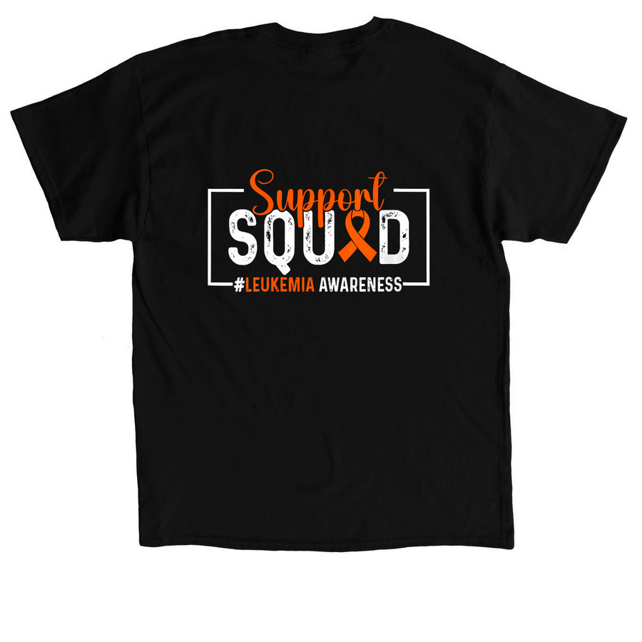 #Leukemia Awareness, a Black Classic Unisex Tee (back-view)