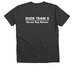 Duck Team 6- Sorry I'm Late, a Dark Grey Heather Premium V-Neck Tee (back-view)