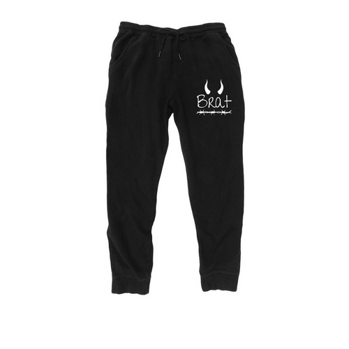 ?Brat? joggers&nbsp;, a Black Midweight Fleece Joggers