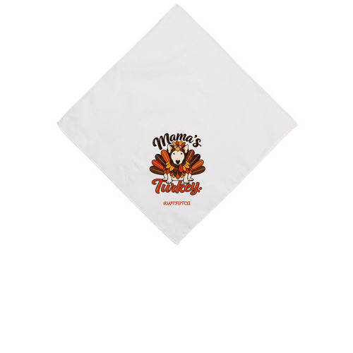 Mama's Turkey, a White Cotton Bandana