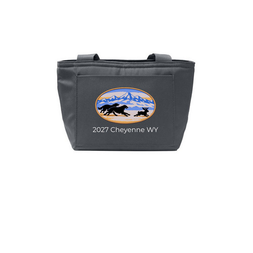 2027 Lunch Tote, a Grey Steel Insulated Lunch Tote