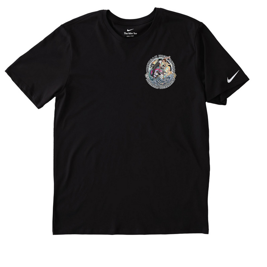 MHSST Active Wear Front/Back - Male, a Black Nike Dri-FIT Jersey Blend Performance Tee