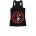 Bravo Belly Dance | Red Logo, a Black Women's Racerback (back-view)