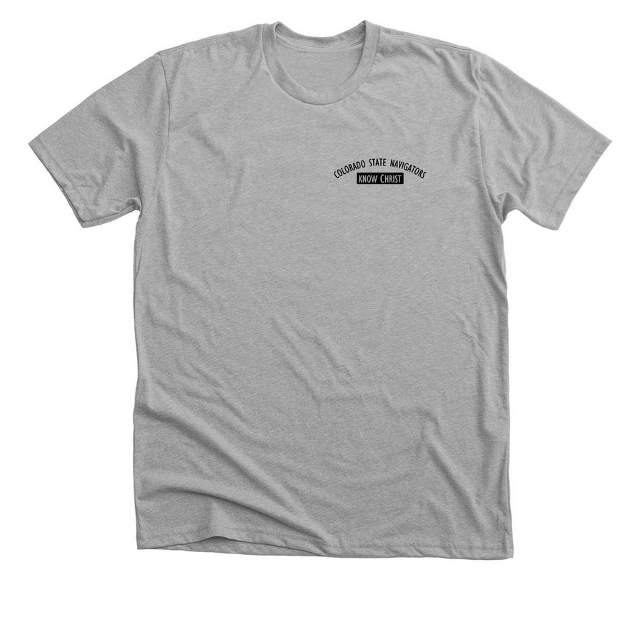 Colorado State Navs -Map, a Athletic Heather Premium Unisex Tee