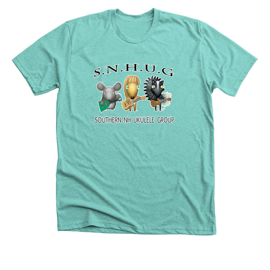 SNHUG SHIRTS!, a Heather Sea Green Premium Unisex Tee