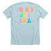 Pediatric Nurses Week 2026, a Heather Ice Blue Premium Unisex Tee (back-view)