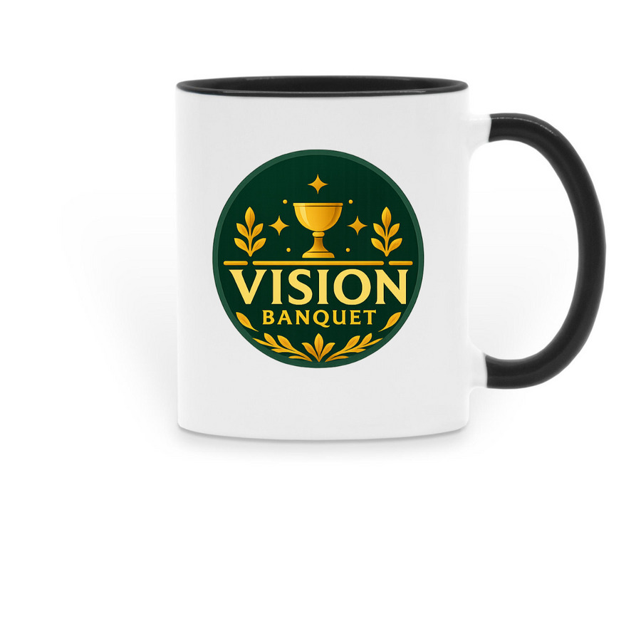 The Banquet Mug, a Black Two-Tone Ceramic Mug