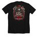 Live like you're going to die Because you are, a Solid Black Blend Premium Unisex Tee (back-view)