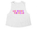 All Queer No Fear (Fundraiser), a Solid White Blend Women's Cropped Racerback Tank