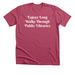 Enjoys Long Walks Through Public Libraries, a Heather Raspberry Premium Unisex Tee