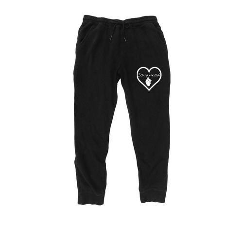 Savannah Sky Arviso, a Black Midweight Fleece Joggers