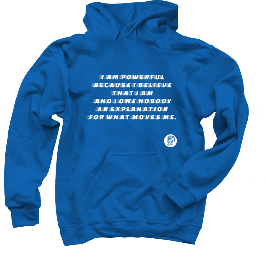 I Am Powerful Collection, a Royal Blue Pullover Hoodie