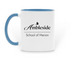 Joy Mug, a Light Blue Two-Tone Ceramic Mug (back-view)