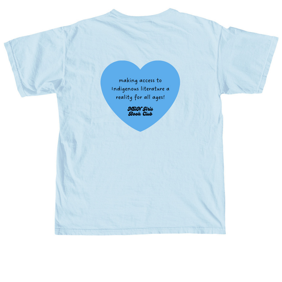 Blue Corn Fest Tee, a Chambray Comfort Colors Unisex Tee (back-view)
