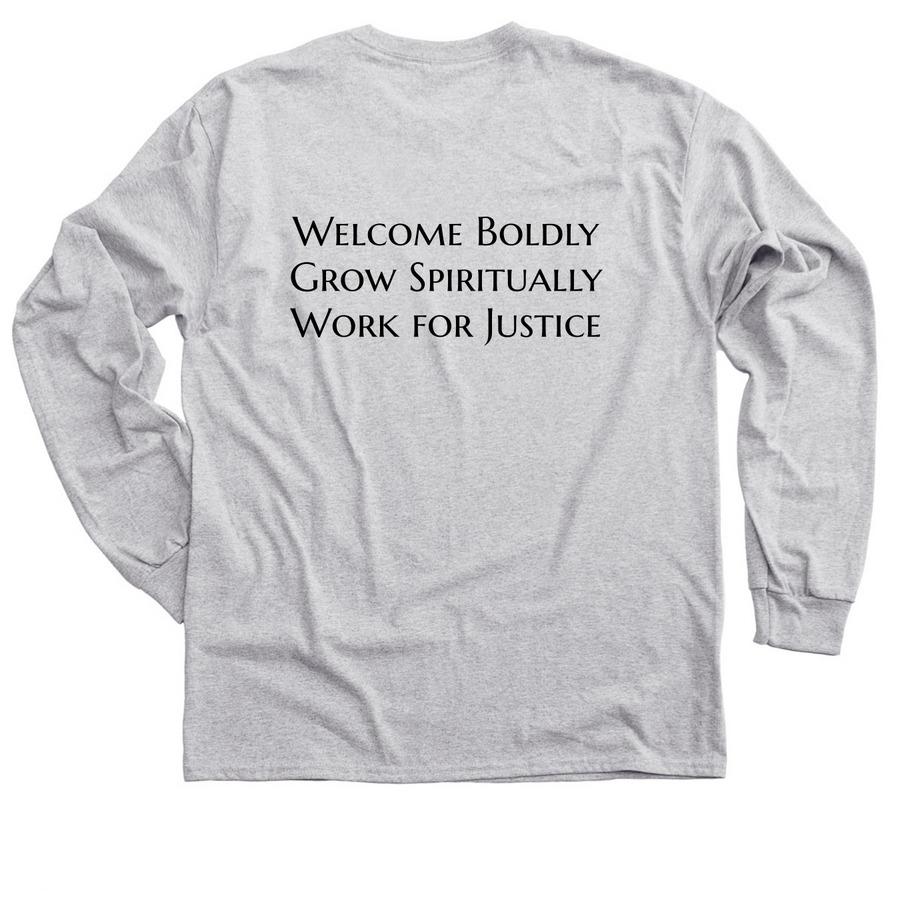 FCC Long Sleeve Tee, a Sport Grey Classic Long Sleeve Tee (back-view)