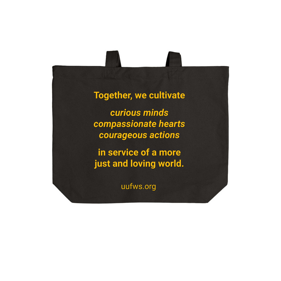 75th Anniversary Totes, a Deep Black Cotton Canvas Tote Bag (back-view)