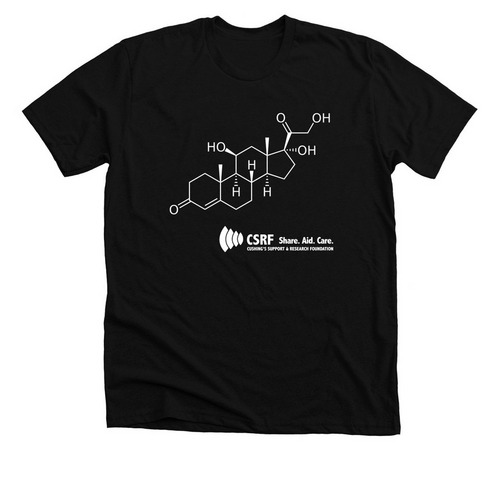 Cortisol White Print, a Solid Black Blend Premium Unisex Tee