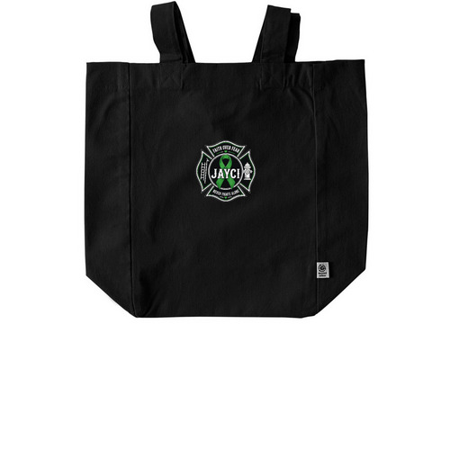 Faith Over Fear for Jayci, a Black Recycled Cotton Tote Bag