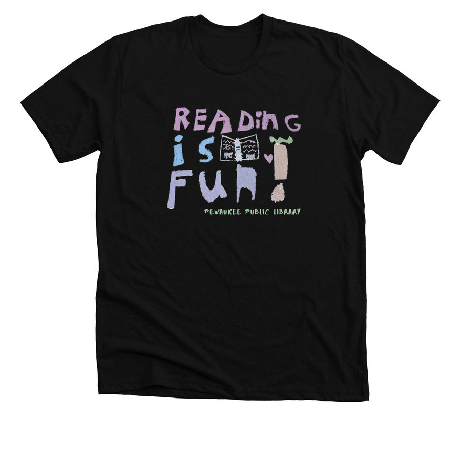 Reading Is Fun!, a Solid Black Blend Premium Unisex Tee