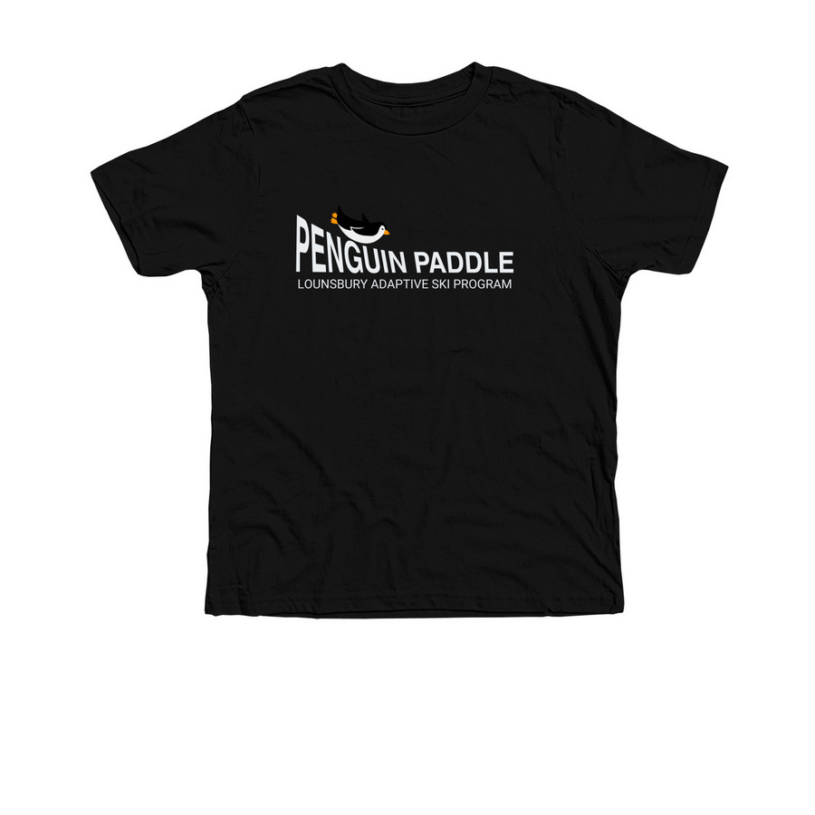 PENGUIN PADDLE KIDS, a Solid Black Blend Premium Youth Tee