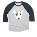 Bantam (Pilot), a Indigo and Heather White 3/4 Sleeve Baseball Tee
