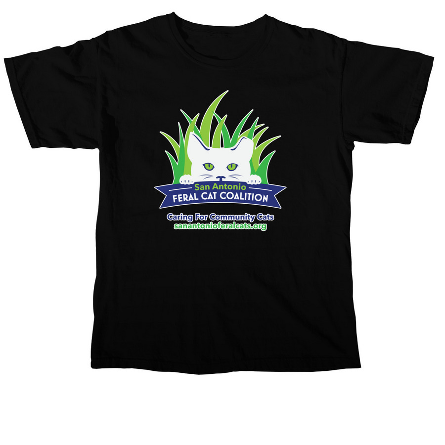 Caring For Community Cats, a Black Comfort Colors Unisex Tee