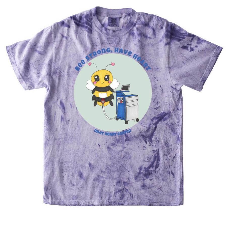 Bee Strong Berlin Heart, a Amethyst Comfort Colors Colorblast Tee