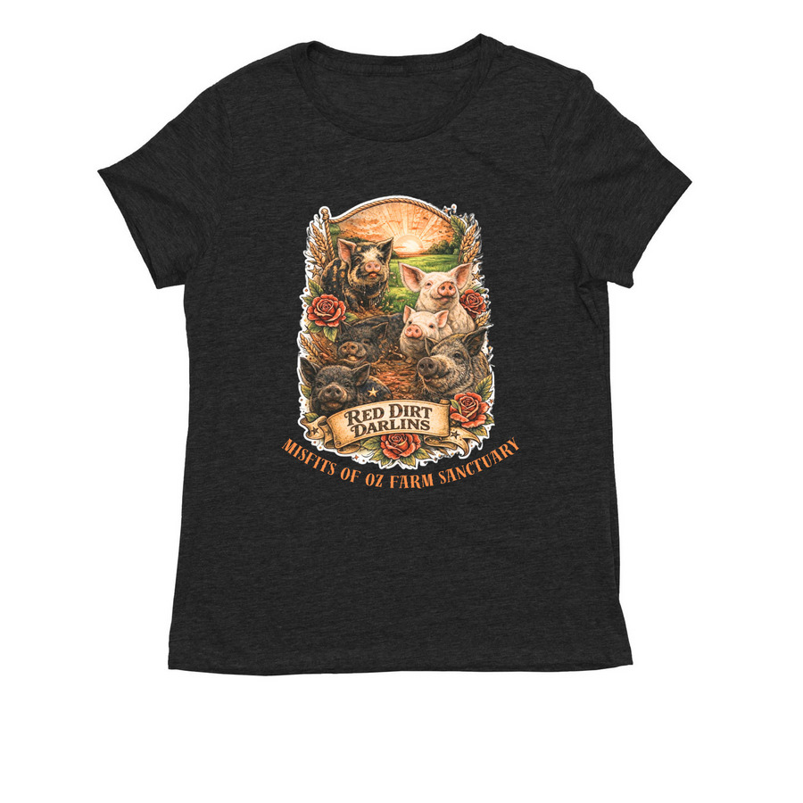 Red Dirt Darlins, a Space Black Allmade Eco Triblend Women?s Tee