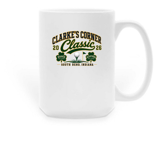 2026 Clarke's Corner Classic Mug, a White Large Coffee Mug