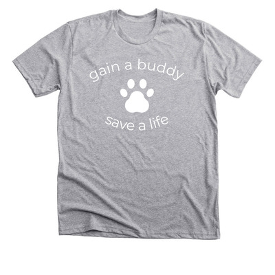 gain a buddy save a life shirt, a Athletic Heather Premium Unisex Tee