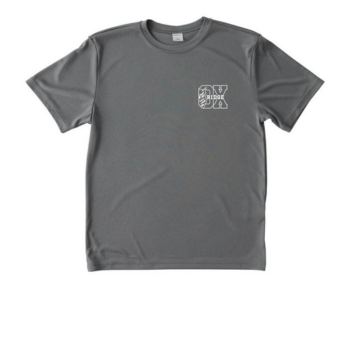 Ox Performance Pocket, a Grey Concrete Heather Youth Performance Tee