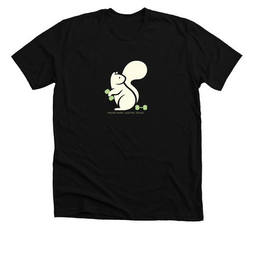 Gym Squirrel, a Solid Black Blend Premium Unisex Tee