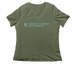 Women's Relaxed V- Neck Tee, a Military Green Women's Relaxed V-Neck Tee