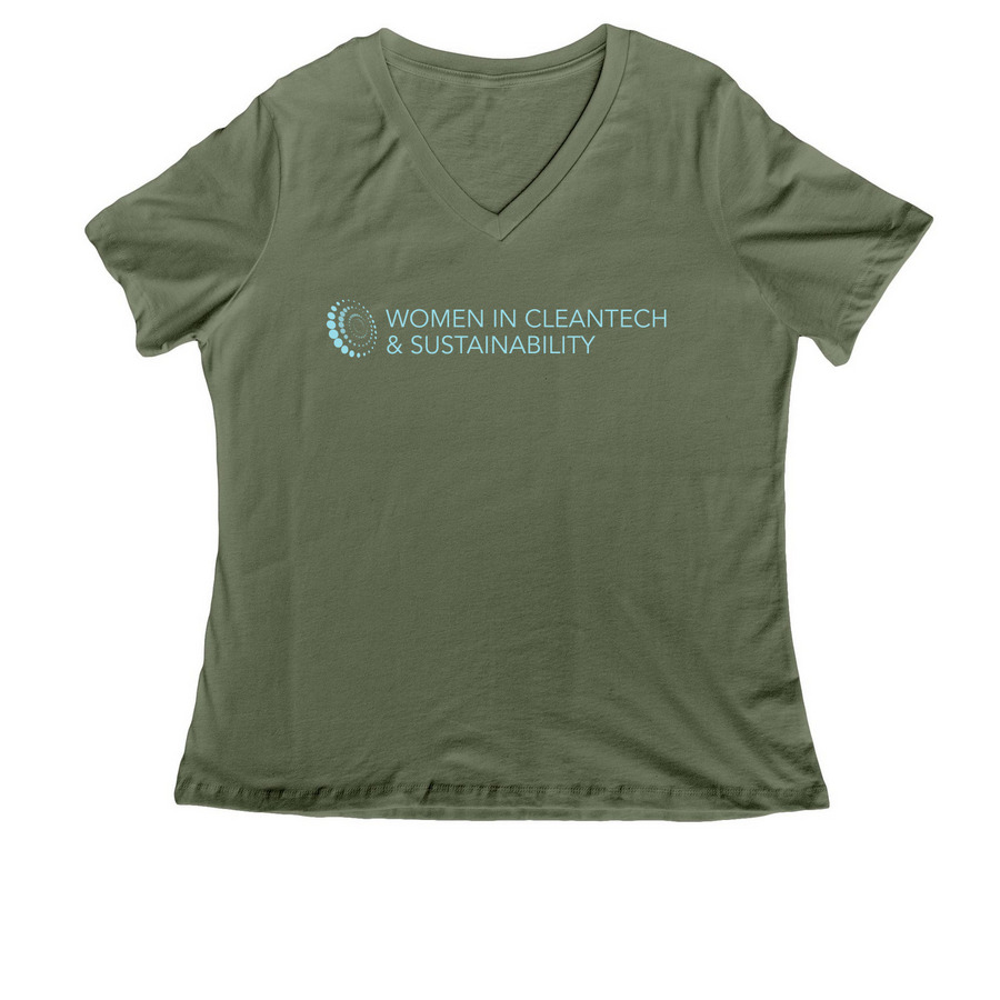 Women's Relaxed V- Neck Tee, a Military Green Women's Relaxed V-Neck Tee