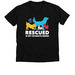 Rescued is My Favorite Breed, a Solid Black Blend Premium V-Neck Tee