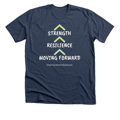 Down Syndrome Awareness, a Heather Navy Premium Unisex Tee