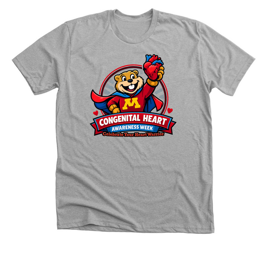 Congenital Heart Awareness Week, a Athletic Heather Premium Unisex Tee