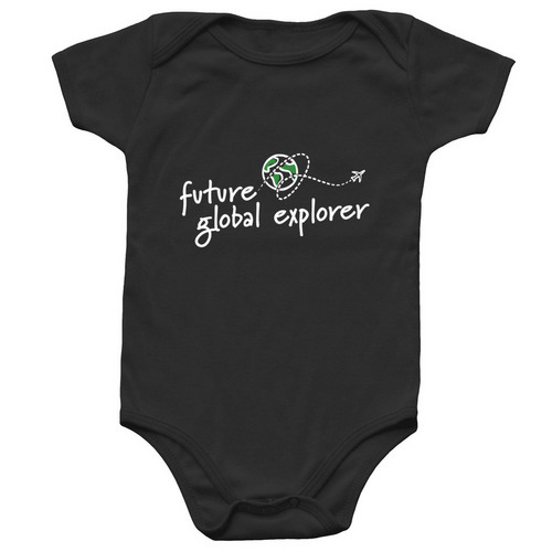 World Learning Onesie, a Black Infant Onesie