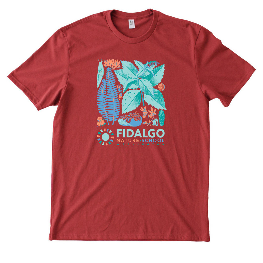 Fidalgo Nature School x Allmade ECO Apparel, a Beet Red Allmade Heavyweight Recycled Cotton Tee