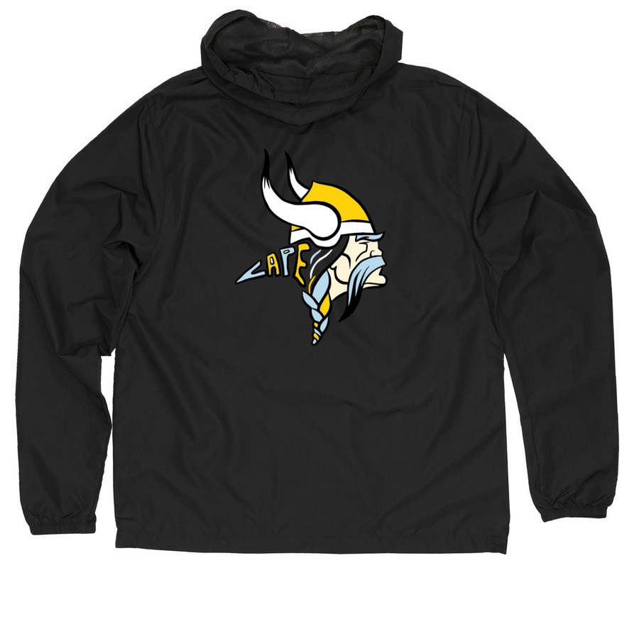 Sussex Consortium Fundraising, a Black Quarter-Zip Windbreaker (back-view)