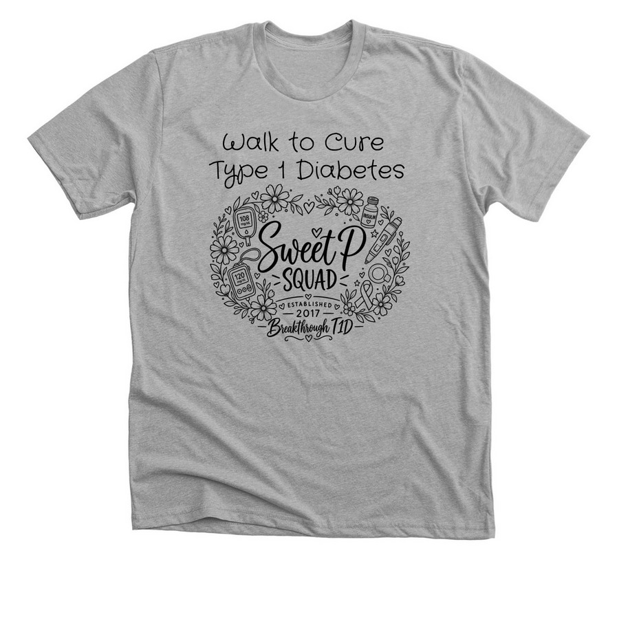 Sweet P Squad, a Athletic Heather Premium Unisex Tee