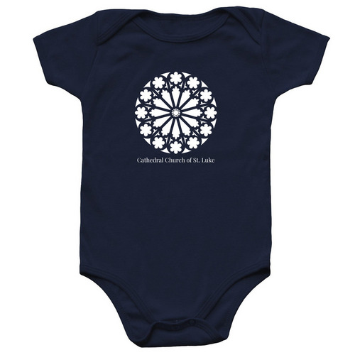 Cathedral Babies, a Navy Infant Onesie