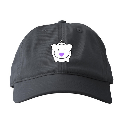 The White Pig Animal Sanctuary, a Charcoal Printed Eco Baseball Cap