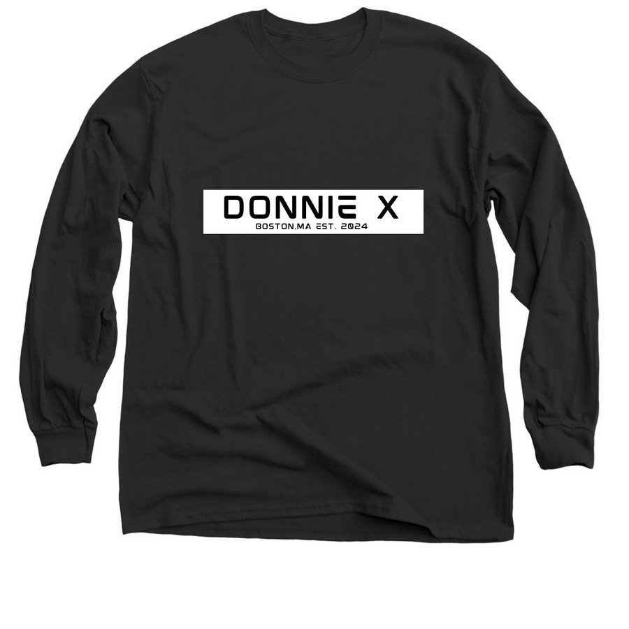 DONNIE X BOSTON, a Black Classic Long Sleeve Tee
